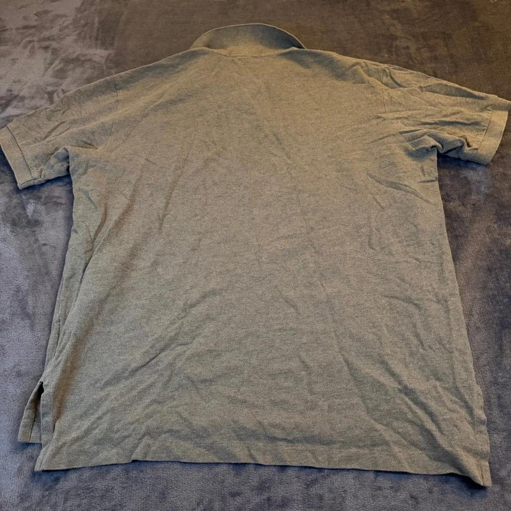 Polo Ralph Lauren Classic Fit Short‎ Sleeve Polo Shirt Gray Beige Mens Large